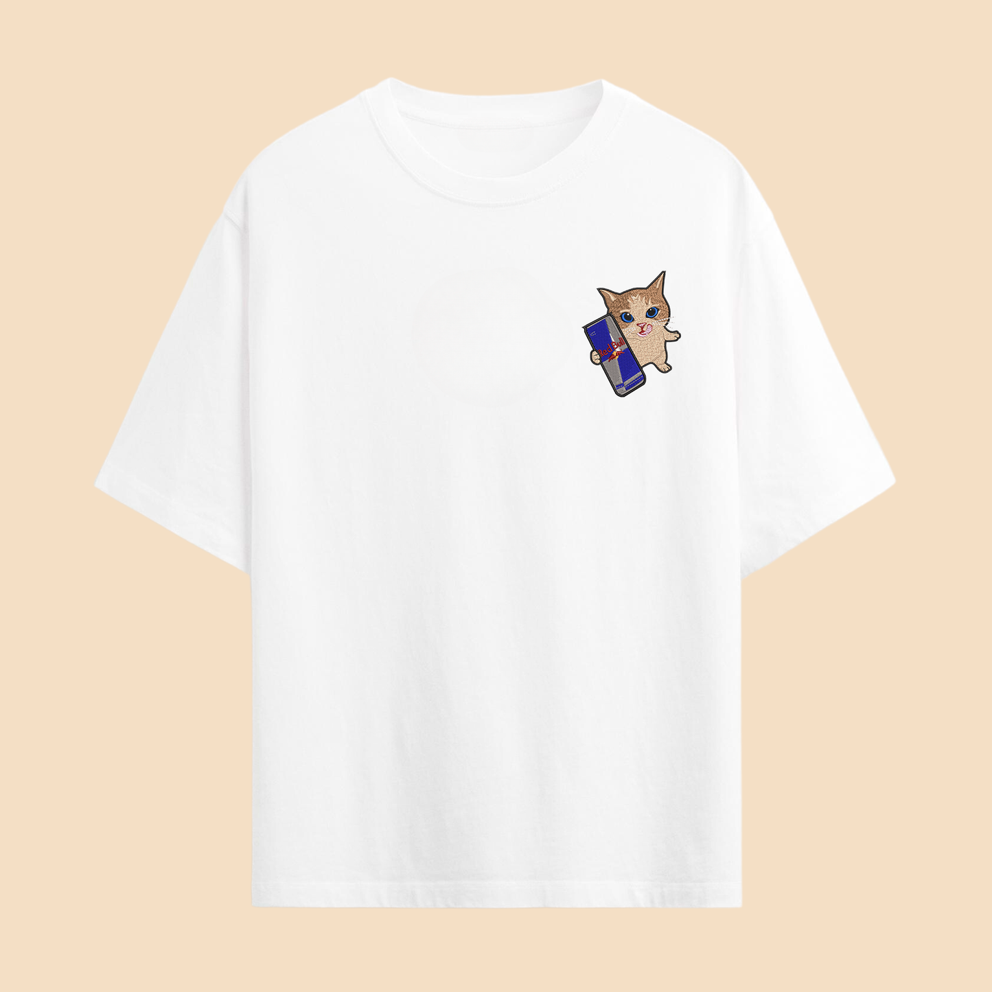 Camiseta Gatinho(a) segurando energetico