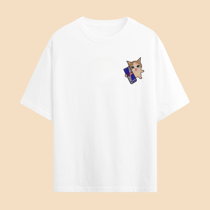 Camiseta Gatinho(a) segurando energetico