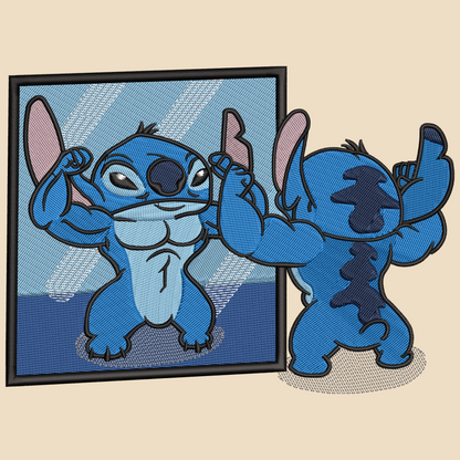 Camiseta Stitch Bodybuilder